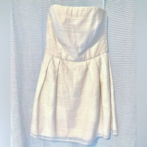 White Strapless Short Dress